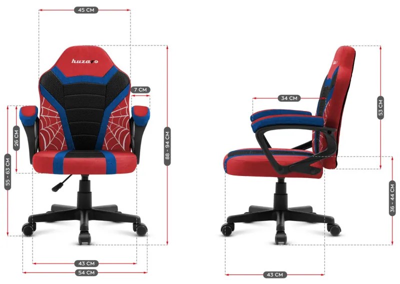 Gyermek gamer szék, gyerekeknek , Spider Mesh