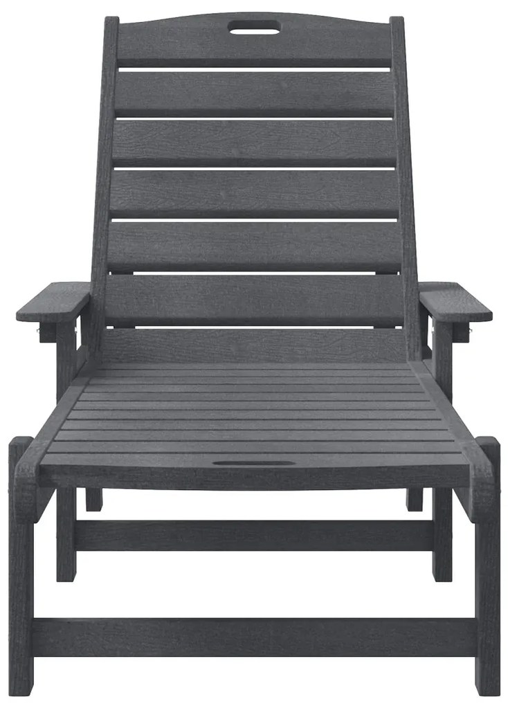Napozóágy 2 db Világosszürke 162x53x98.5 cm HDPE