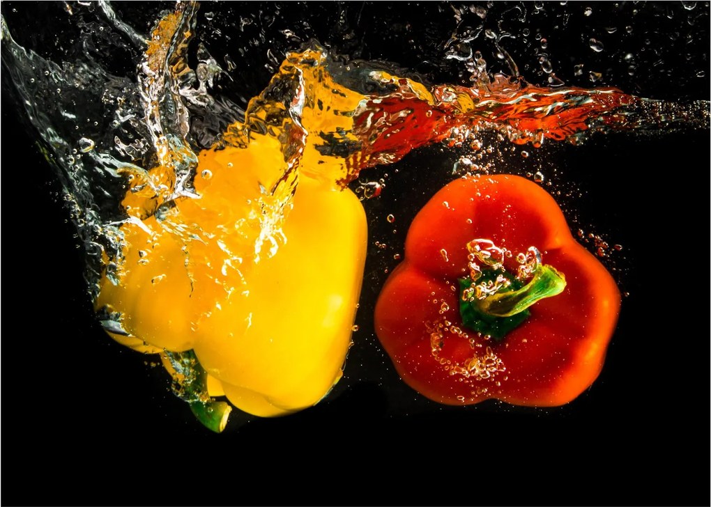 Kép - paprika a vízben (70x50 cm)