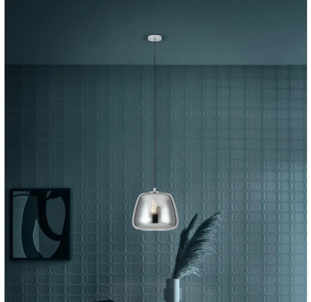 Eglo 39665 - Csillár zsinóron ALBARINO 1xE27/40W/230V átm. 35 cm füstös