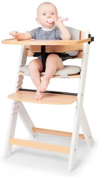 KINDERKRAFT - Gyerek étkezőszék ENOCK párnákkal szürke/fehér