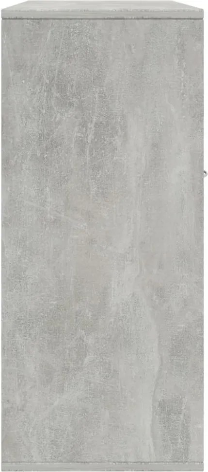 betonszürke szerelt fa tálalószekrény 88 x 30 x 70 cm