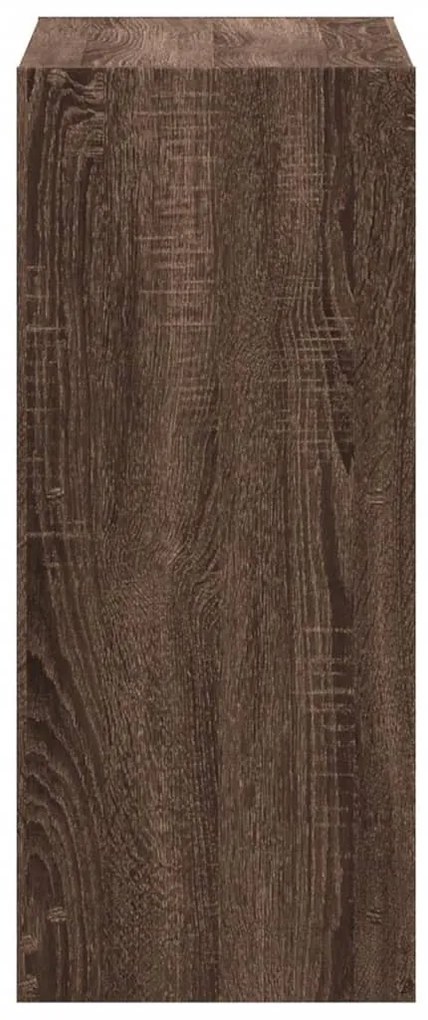 barna tölgyszínű szerelt fa könyvespolc 68,5 x 32 x 75 cm