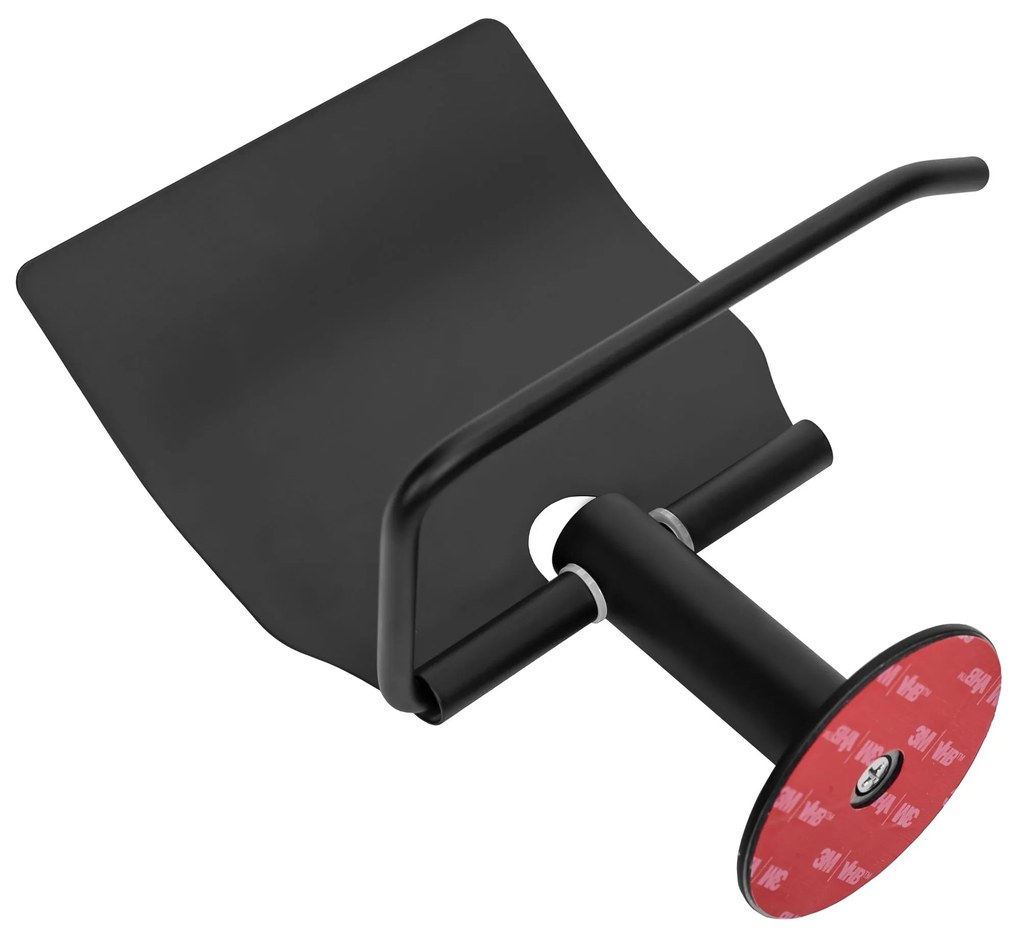 Falra szerelhető wc papír tartó Black 322219A