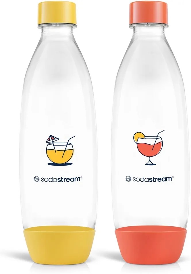 Sodastream Fuse Orange/Yellow palack 2x 1 l , mosogatógépben mosható