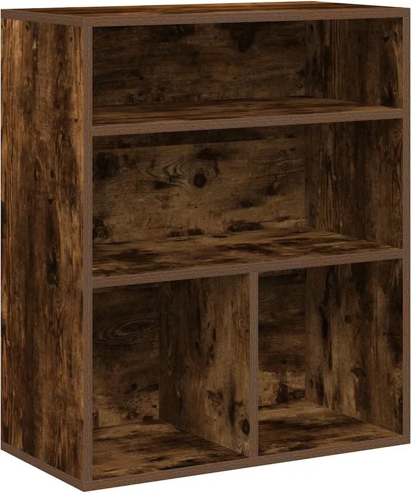 vidaXL könyvszekrény füstös tölgy 60x30x71,5 cm szerelt fa