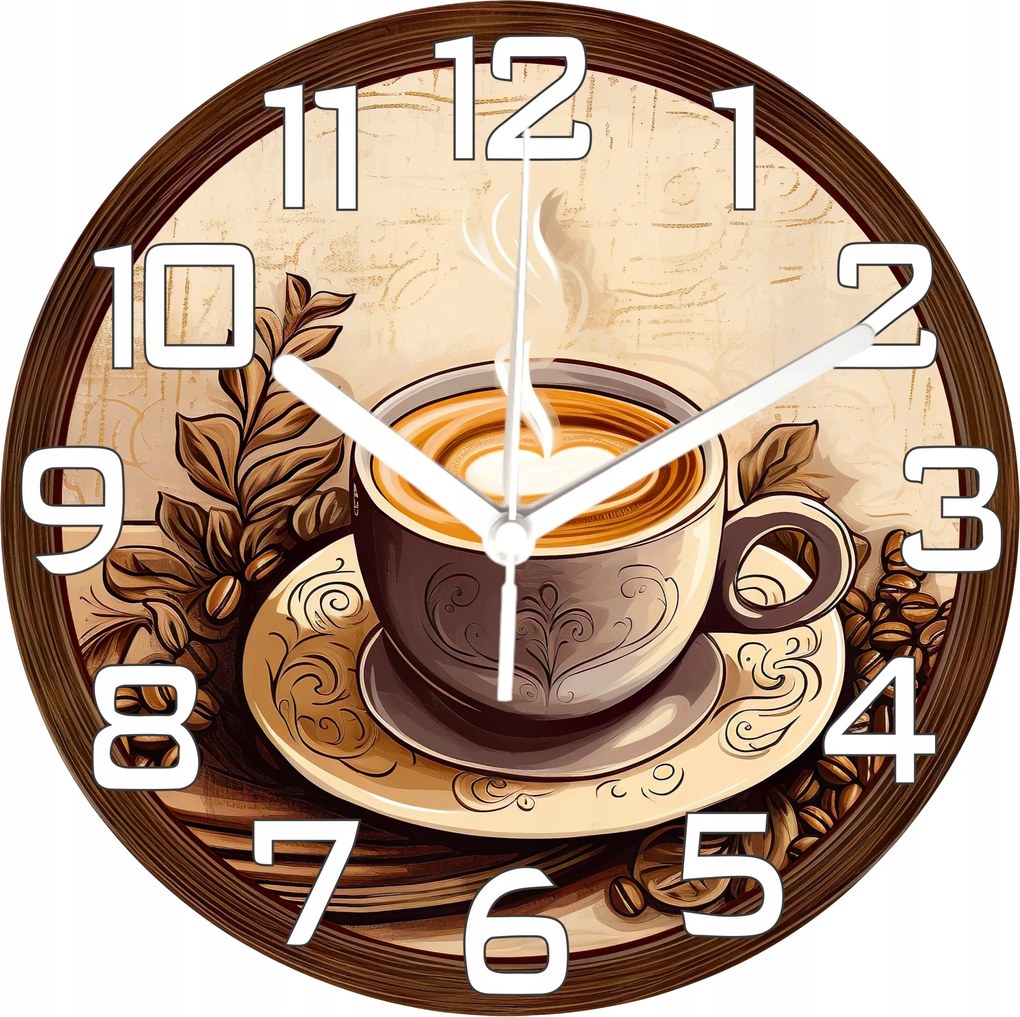 Falióra Téma Kávéscsésze Wood Look Ideális Konyha Nappali