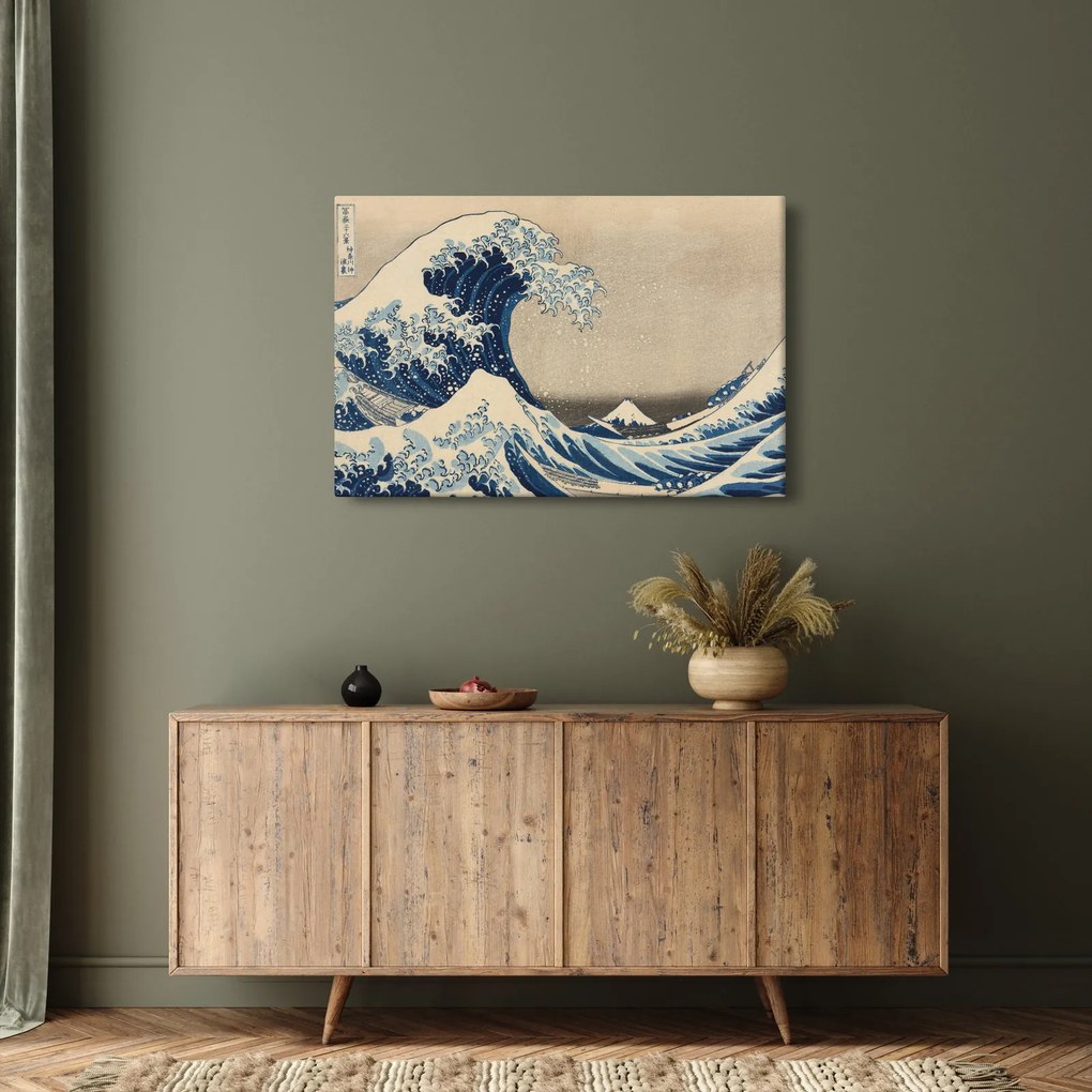 Kép - Katsushika Hokusai, Under the Wave off Kanagawa, reprodukciók (90x60 cm)