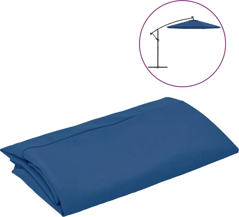 vidaXL azúrkék konzolos napernyőponyva 350 cm