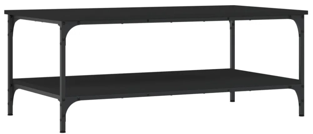 fekete szerelt fa dohányzóasztal 100 x 55 x 40 cm