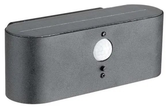 LED kültéri napelemes fali lámpa szenzorral LED/2,5W/3,7V 3000K IP54