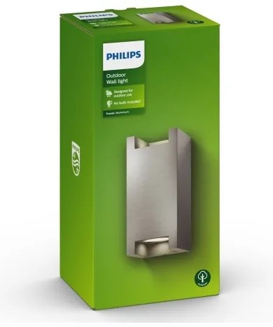 Philips 17339/48/PN - Kültéri fali lámpa MYGARDEN TROWEL 2xGU10/5W
