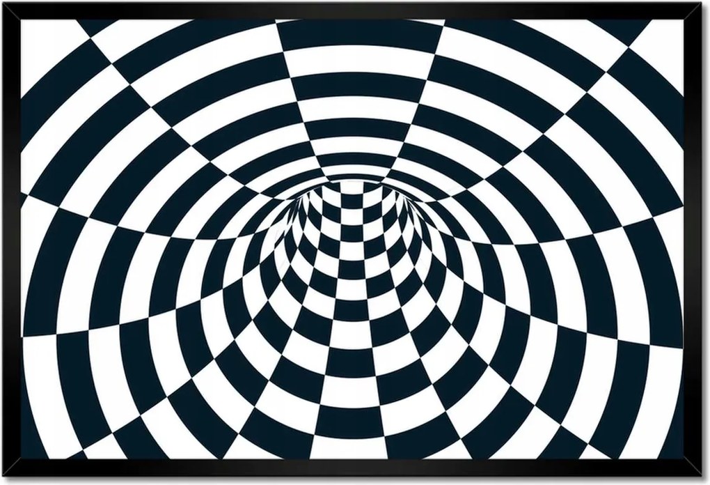 Poszter keretben 60x40 Absztrakt fekete-fehér