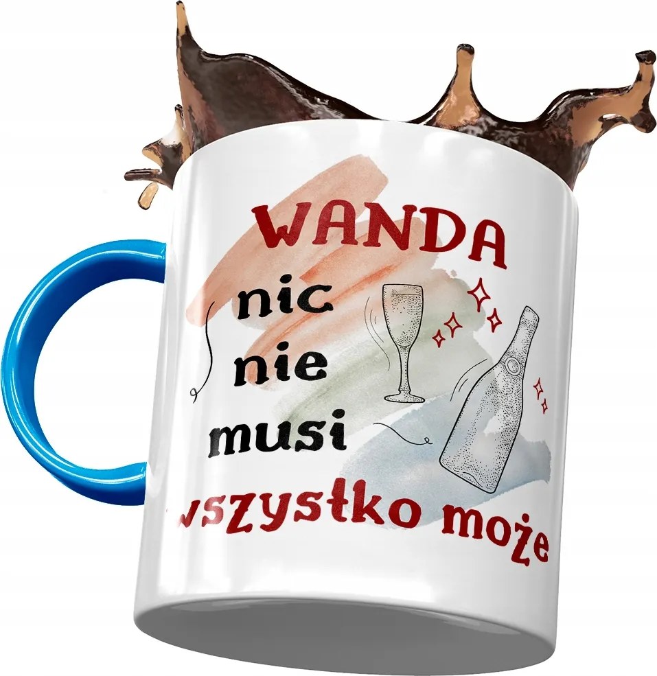 Kék Bögre Vanda Feleség Barátnő Ajándék Nyomtatott Fotóval