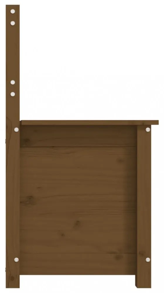 mézbarna tömör fenyőfa pad 80 x 41 x 77 cm