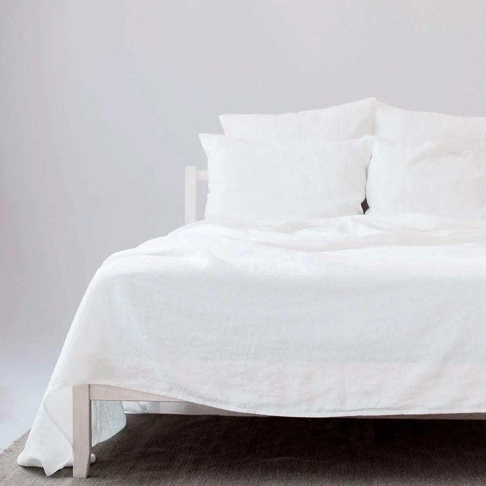 Fehér lenkeverék lepedő 180x260 cm – Linen Tales