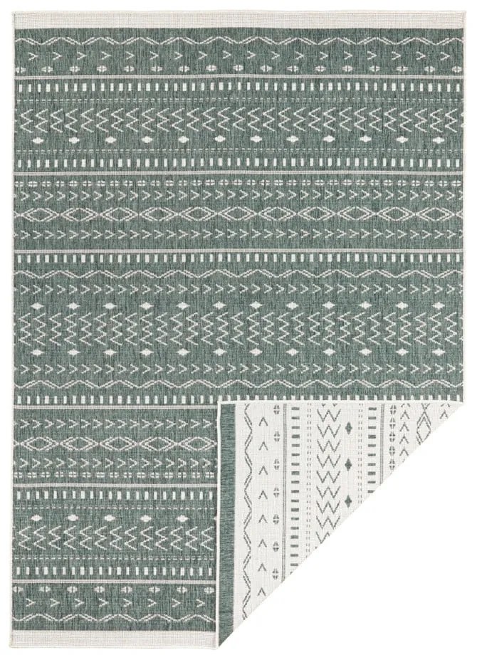 Kuba zöld-krémszínű kültéri szőnyeg, 80 x 150 cm - NORTHRUGS