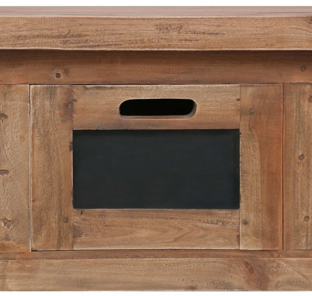 tömör mahagóni TV-szekrény 3 fiókkal 120 x 30 x 40 cm