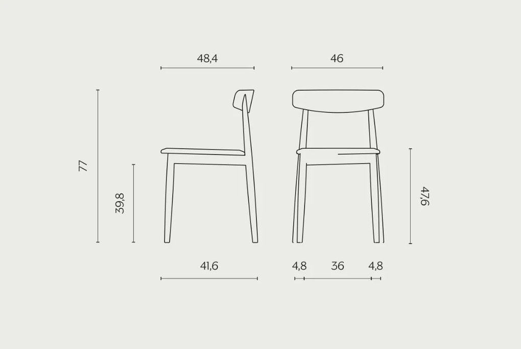 Claretta étkezőszék, több változatban - Miniforms Materiál: Dubově mořený jasan, Látka: skupina F