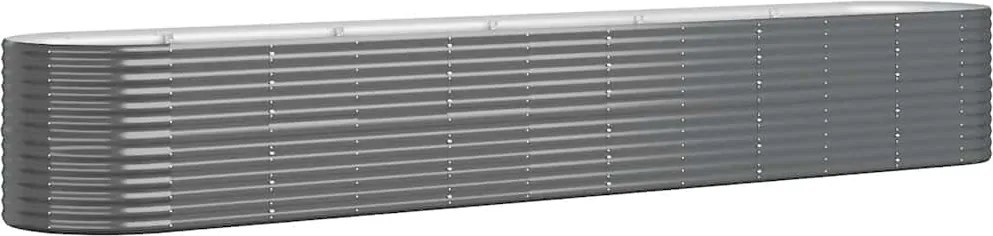 vidaXL antracitszürke horganyzott acél kerti magaságyás 440x80x68 cm