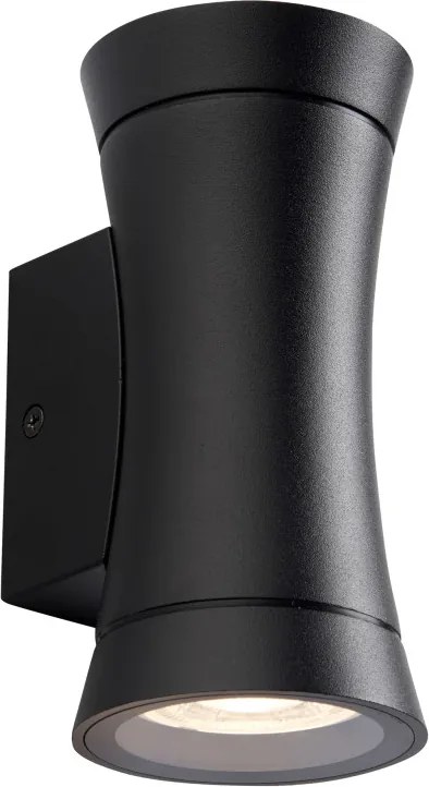 ENDON 95554 CAMBER Modern Kültéri Fali Lámpa Átlátszó, Fekete Struktúra IP44