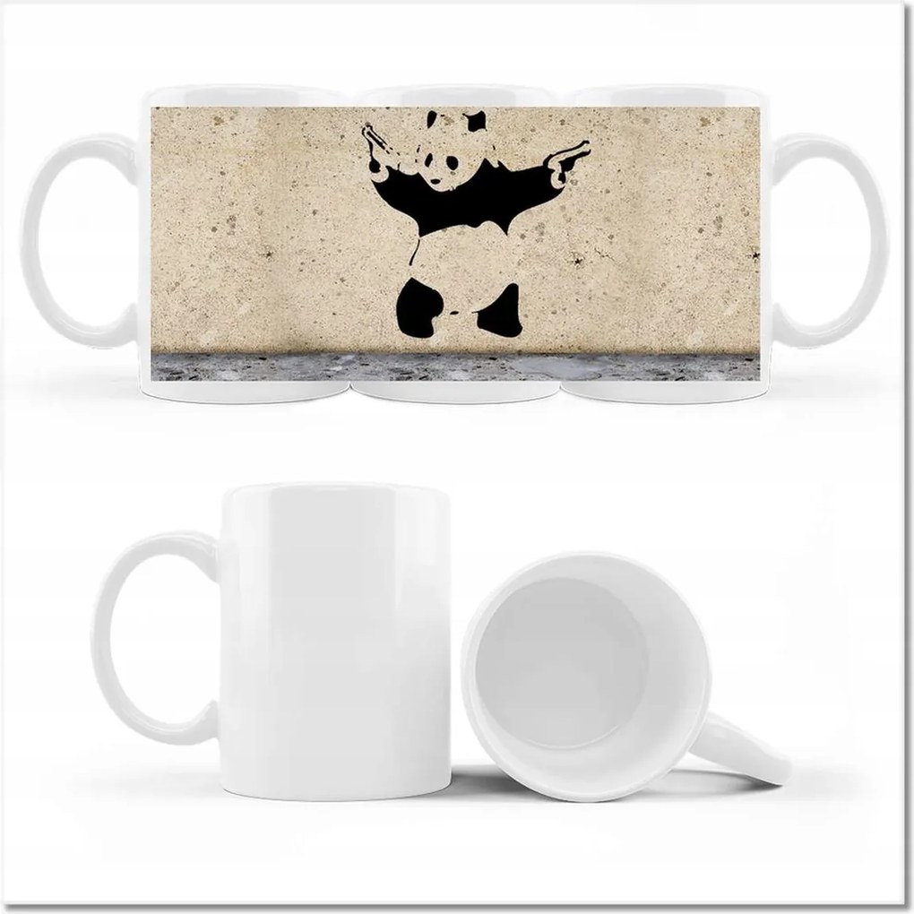 Banksy Panda mintás bögre