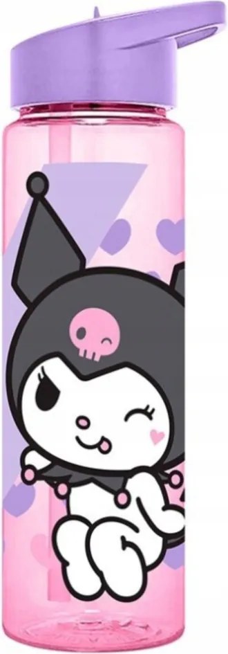 Hello Kitty Kuromi műanyag szívószálas kulacs 600 ml