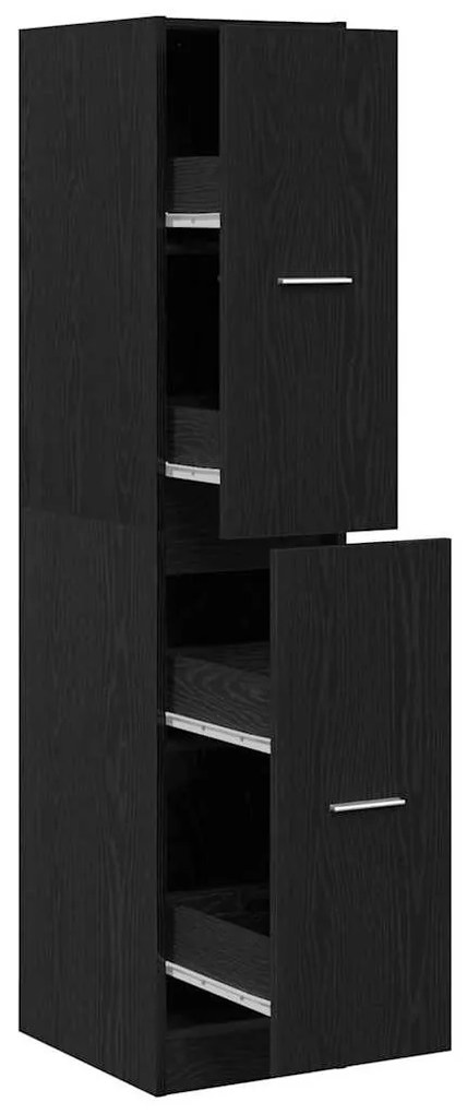 fekete tölgyfa patikusszekrény 30 x 41 x 144,5 cm