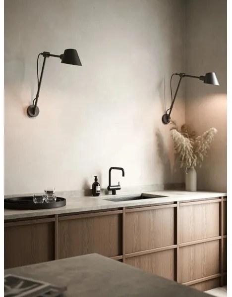 Nordlux - STAY fali lámpa 1xE27/60W/230V fekete