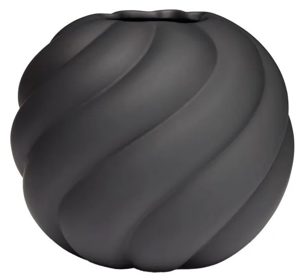 Twist golyós váza, 20 cm, fekete - COOEE