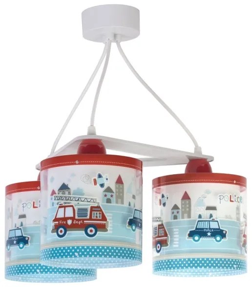 Dalber D-60614 - Gyerek csillár POLICE 3xE27/60W/230V