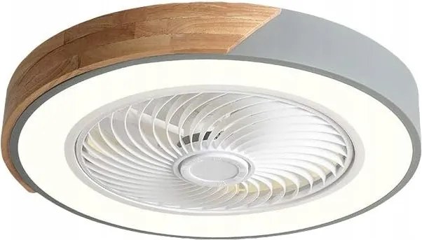 Lanmou fa Led mennyezeti ventilátor távirányítós lámpával, szürke