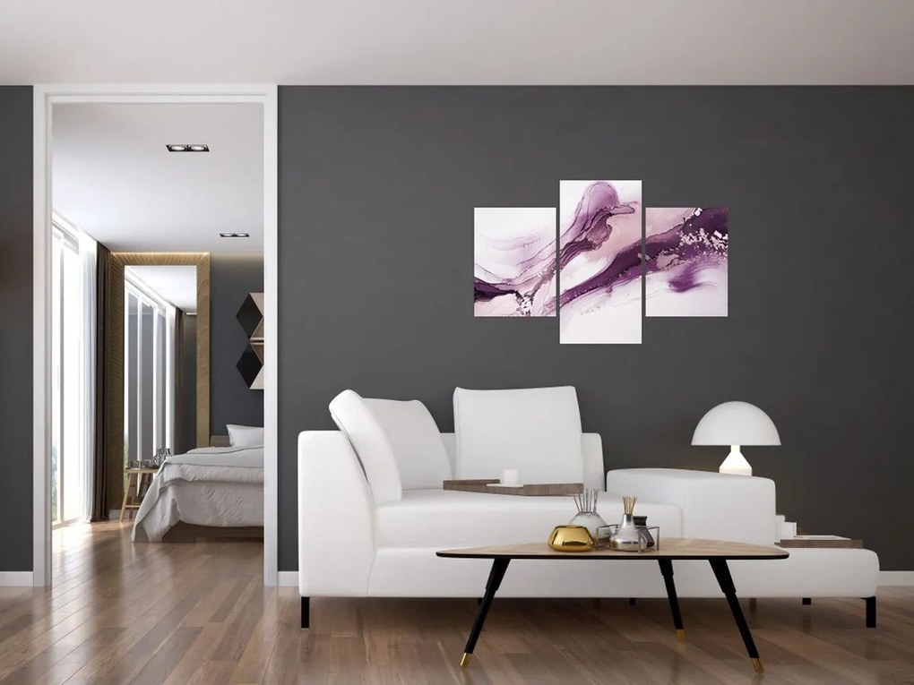 Kép - Lila folyadék művészet (90x60 cm)