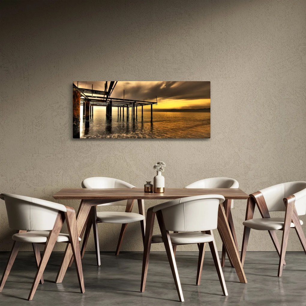 Kép - Építészet a parton (120x50 cm)