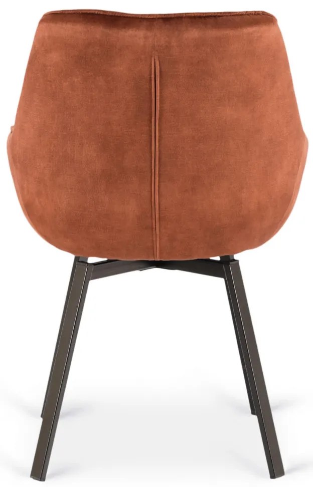 Rozsdabarna Bársony Forgószék LUNA