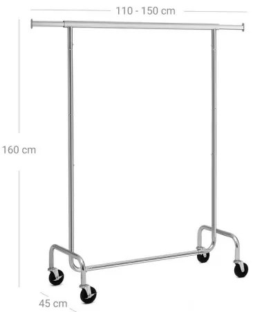 Mobil álló fogas JEAN, ezüst színű