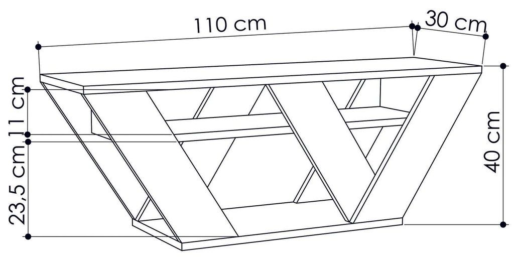 TV szekrény Pipralla - Anthracite