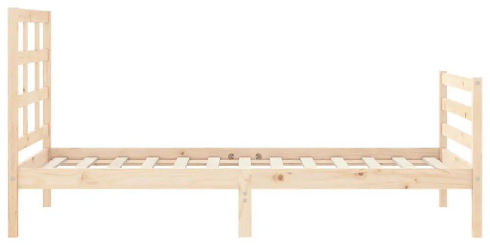 tömör fa ágykeret fejtámlával 90 x 200 cm
