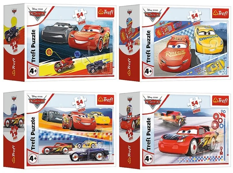 Mini puzzle - Cars - 4 db-os készlet