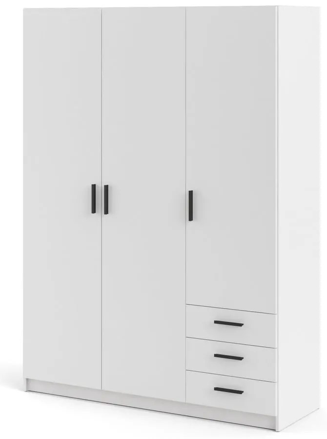 Fehér ruhásszekrény 147x200 cm Sprint – Tvilum