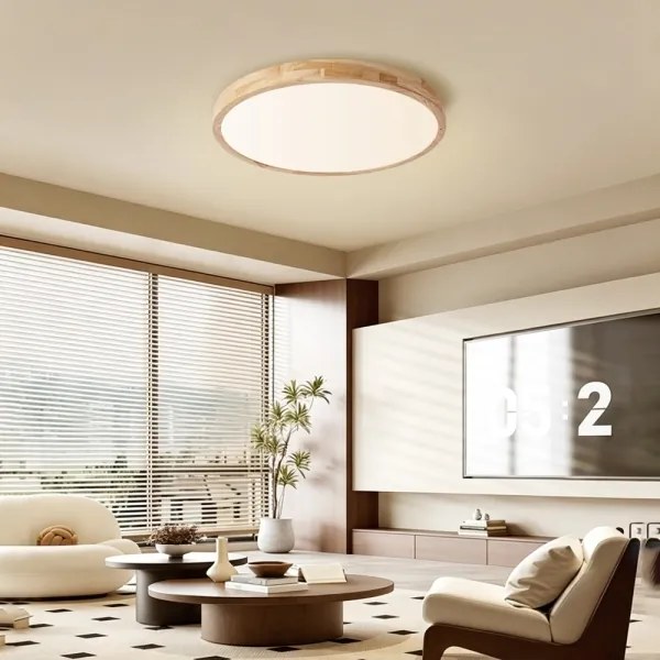 Brilagi - LED dimmelhető lámpatest WOODLINE LED/72W/230V 3000-6000K tölgy átm. 60 cm +távirányító