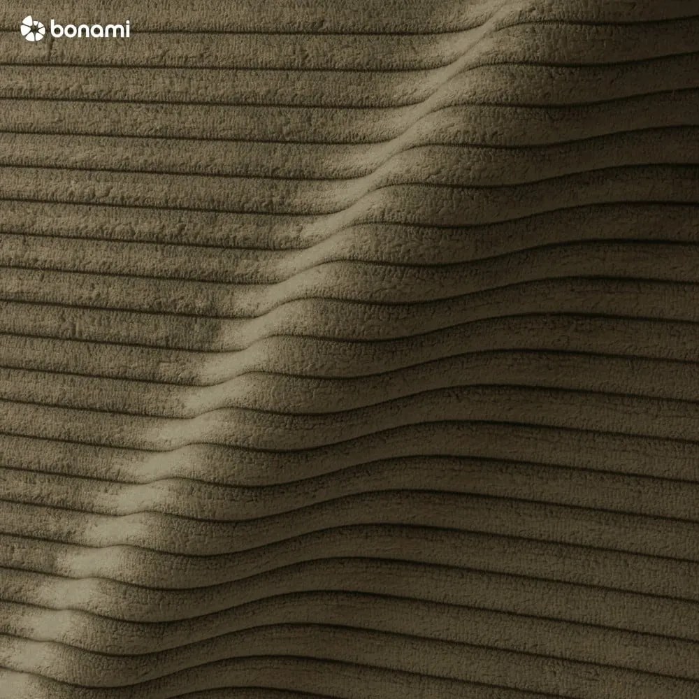 Zöld kordbársony kinyitható sarokkanapé (bal oldali-U alakú) Tori – Bonami Selection