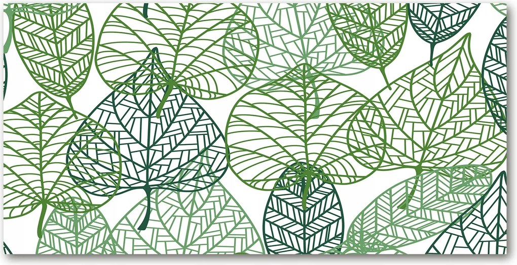 Fotó üvegkép Zöld levelek minta 140x70