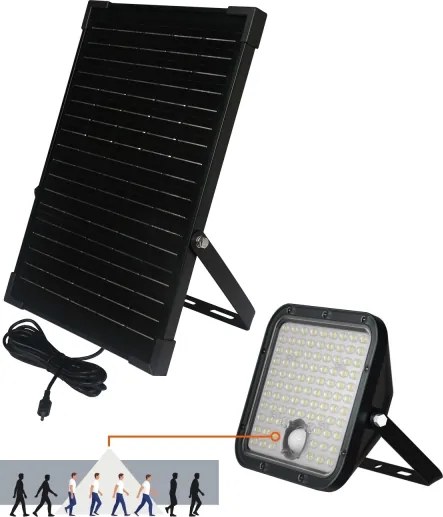 LED kültéri napelemes reflektor szenzorral LED/30W/6,4V IP65 3000/4000K
