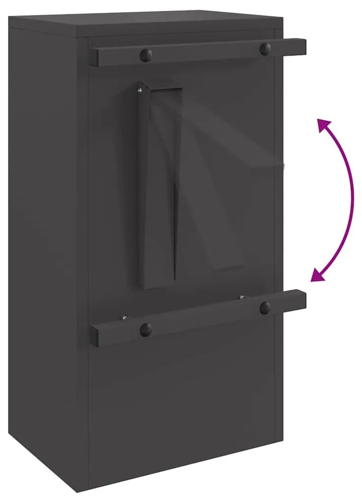 postaláda Fekete 30 x 23 x 55 cm Acél