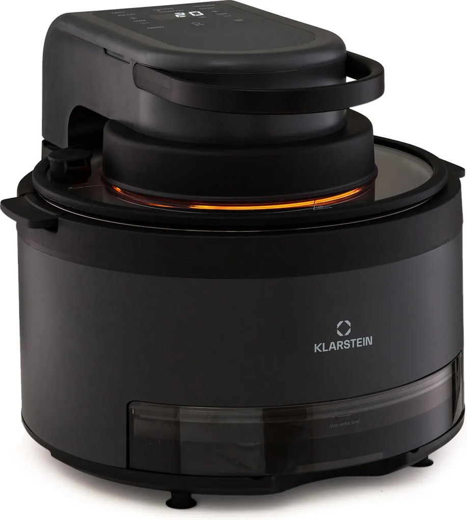 Klarstein Vendure, forrólevegős fritőz gőzfunkcióval, 1250 W, 5 l, 6 program