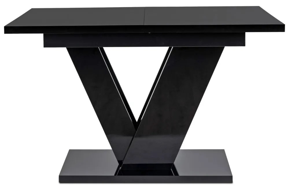Bővíthető Étkezőasztal Magasfényű Fekete Színben. CLARK 120-160 cm