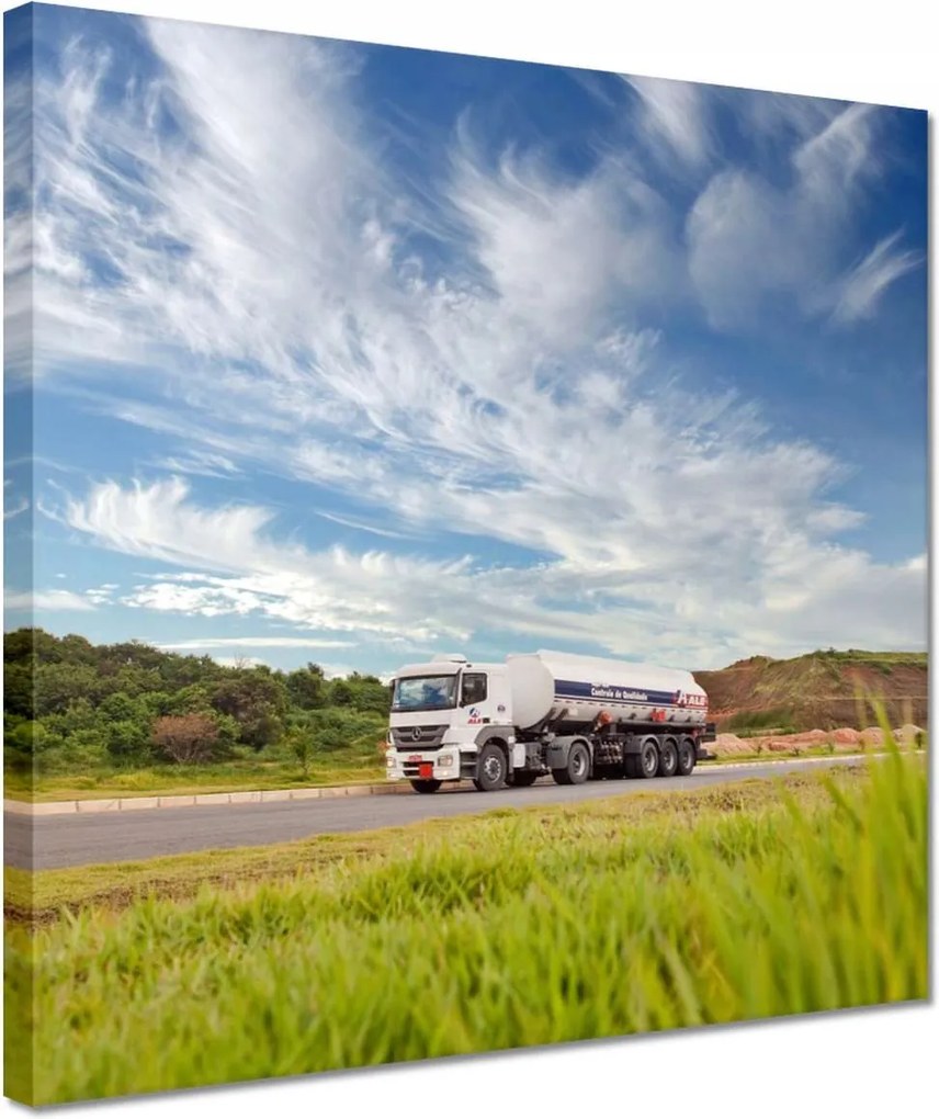 Vászonkép 30x30 Tartálykocsi Nyergesvontató