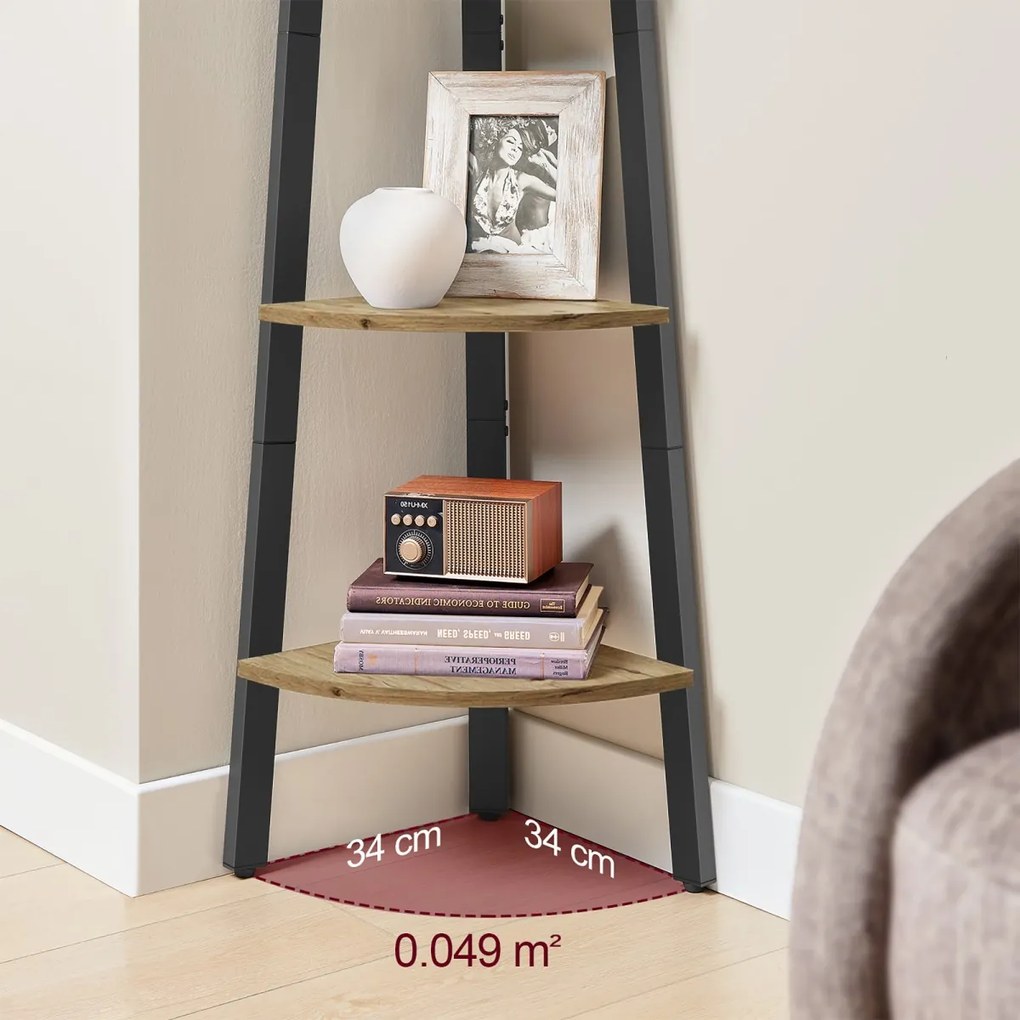 Sarokpolc TAYLOR ARTISAN 4 polc, 125x34 cm