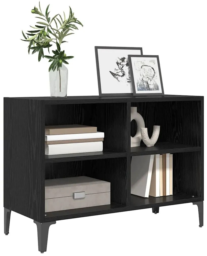 vidaXL TV szekrény garnitúra Fekete 69,5 x 30 x 50 cm Faanyag